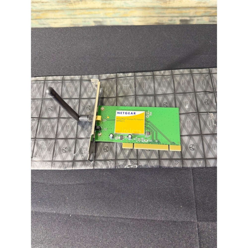 Netgear‎ Wireless PCI Adapter WPN311 Green Excellent RangeMax 32-bit Rev A2